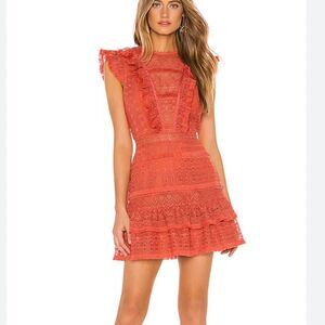 SAYLOR Carlotta Dress in terracotta M NWT